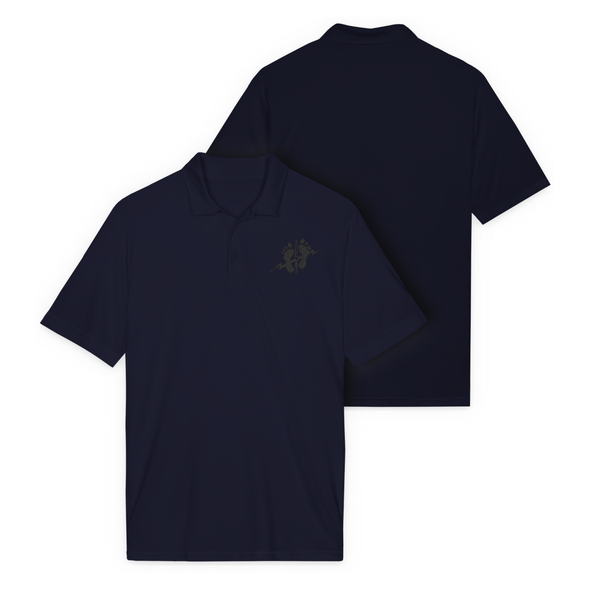 LSSC Men's Green Feet Polo | Black Embroidery - True Navy