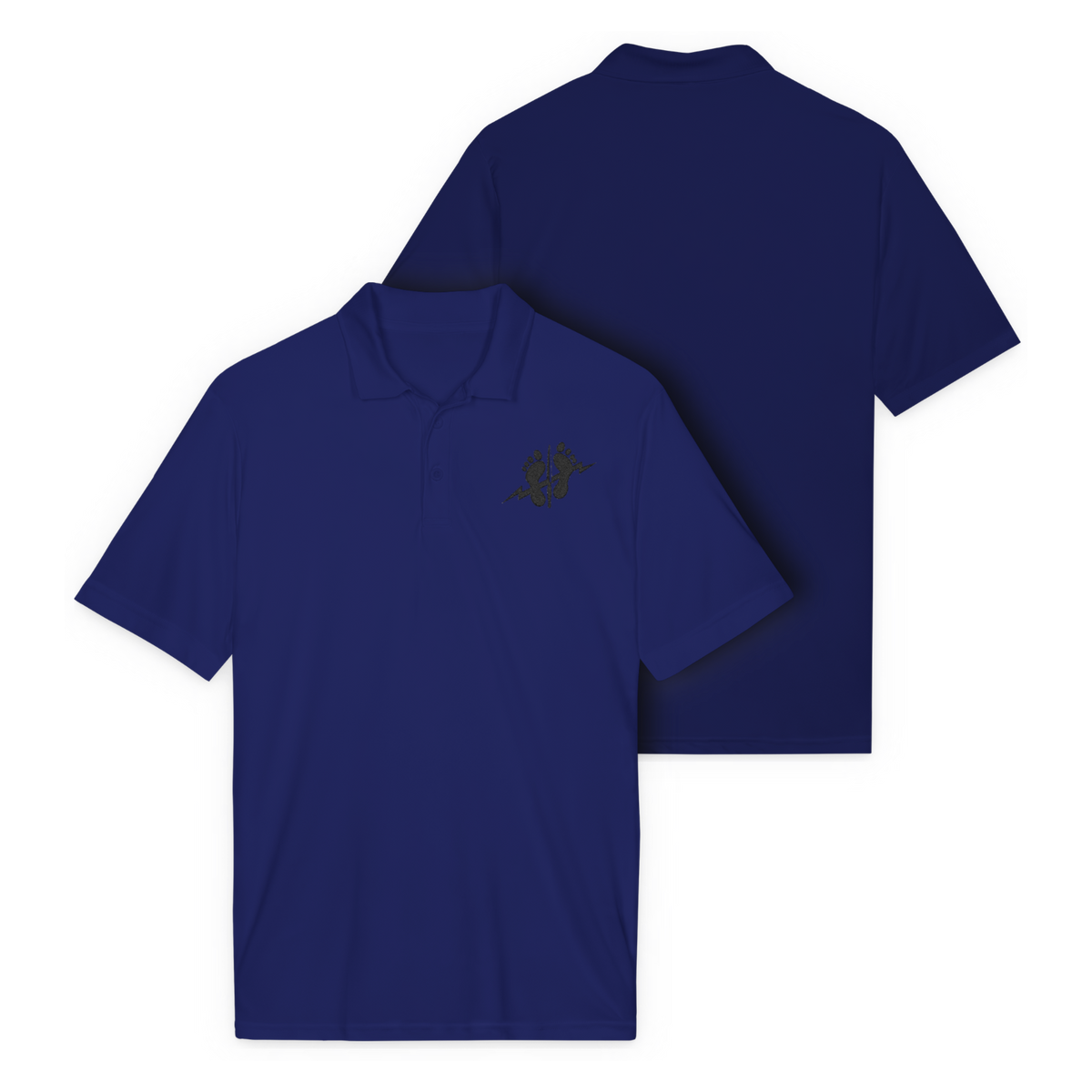 LSSC Men's Green Feet Polo | Black Embroidery - True Royal