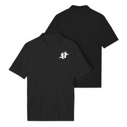 LSSC Men's Green Feet Polo | White Embroidery - Black