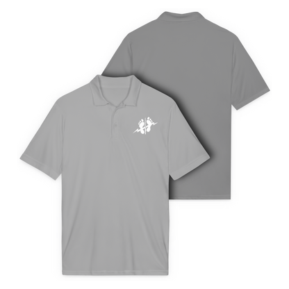 LSSC Men's Green Feet Polo | White Embroidery - Silver