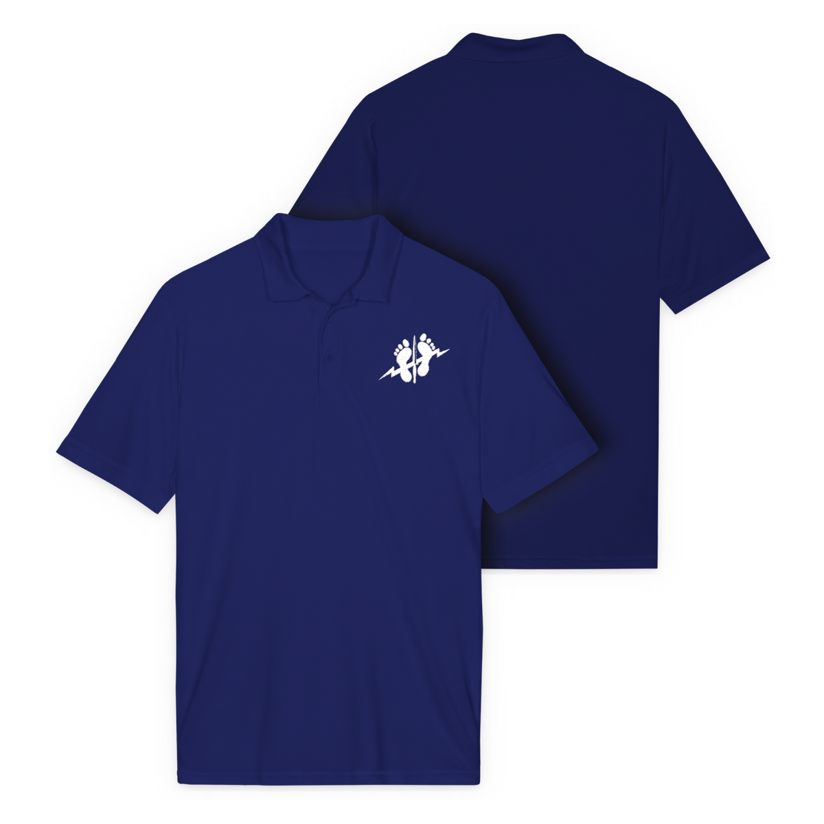 LSSC Men's Green Feet Polo | White Embroidery - True Royal