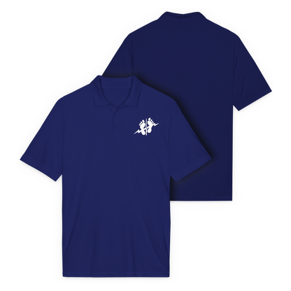 LSSC Men's Green Feet Polo | White Embroidery - True Royal
